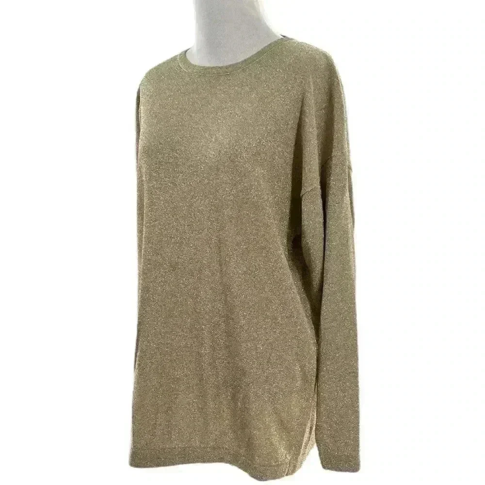 Lisa originals oversized sweater size M gold metallic party vintage 80s 90s